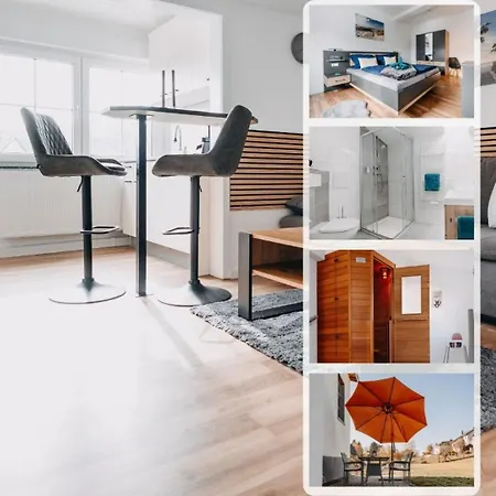 Appartement Kleeoase - Modernes - Infrarotsauna - Terrasse - Garten - Kostenlosem Parkplatz Weinbach